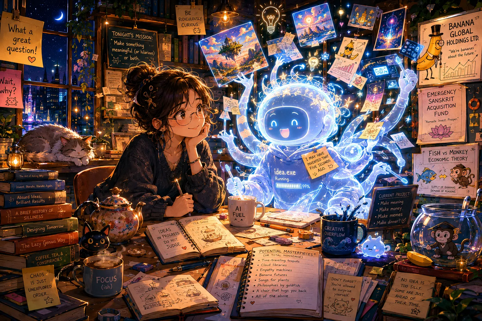 A time-traveling teapot there